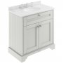 Hudson Reed Old London Floor Standing Vanity Unit with 3TH White Marble Top Basin 800mm Wide - Timeless Sand