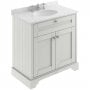 Hudson Reed Old London Floor Standing Vanity Unit with 3TH Grey Marble Top Basin 800mm Wide - Timeless Sand