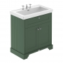 Hudson Reed Old London Floor Standing Vanity Unit with 3TH Classic Basin 800mm Wide - Hunter Green