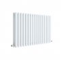 Hudson Reed Revive Double Designer Horizontal Radiator 600mm H x 992mm W - High Gloss White