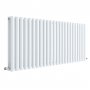 Hudson Reed Revive Double Designer Horizontal Radiator 600mm H x 1398mm W - High Gloss White