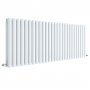 Hudson Reed Revive Double Designer Horizontal Radiator 600mm H x 1572mm W - High Gloss White