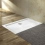 Pearlstone Slip-Resistant White 40mm Rectangular Shower Tray