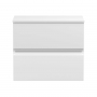 Hudson Reed Urban Wall Hung 2-Drawer Vanity Unit with Worktop 600mm Wide - Satin White