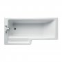 Ideal Standard Tempo Cube L-Shaped Shower Bath 1700mm x 700mm/850mm Left Handed 0 Tap Hole