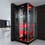 Insignia Rectangle Black Sauna and Steam Shower Cabin 1000mm x 900mm