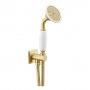 JTP Grosvenor Round Water Outlet with Holder and Slim Handshower - Brushed Brass