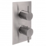 JTP Inox Thermostatic Concealed 3 Outlets Shower Valve Dual Handle - Stainless Steel