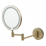 JTP Zoom LED Magnifying Makeup Mirror - Brushed Brass