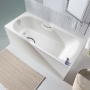 Kaldewei Eurowa Anti-Slip Rectangular Steel Enamel Bath with Twin Grips