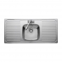 Leisure Linear 1.0 Bowl Stainless Steel Kitchen Sink with Waste Kit 1160mm L x 508mm W - Polished