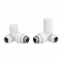 Prestige Corner Radiator Valves 15mm (Pair) - White