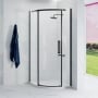 Merlyn Ionic Essence Frameless Black Quadrant Shower Enclosure