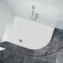 Merlyn MStone Offset Quadrant Shower Tray 1000mm x 800mm Right Handed (inc Waste)