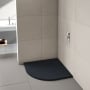 Merlyn TrueStone Black Slate Effect Quadrant Shower Tray 900mm x 900mm (inc Waste)