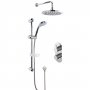 Nuie Arvan Twin Thermostatic Concealed Complete Mixer Shower with Diverter - Chrome