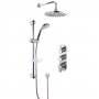 Nuie Arvan Triple Thermostatic Concealed Complete Mixer Shower - Chrome