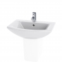 Nuie Asselby Wall Hung Cloakroom Basin 500mm Wide - 1 Tap Hole