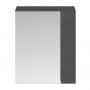 Nuie Athena Mirrored Cabinet (75/25) 600mm Wide - Gloss Grey