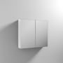 Nuie Athena Mirrored Cabinet (50/50) 800mm Wide - Gloss White