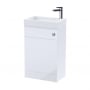 Nuie Athena Basin and WC Toilet Combination Unit 500mm Wide - Gloss White