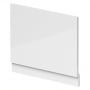 Nuie Waterproof Bath End Panel and Plinth 480mm H x 700mm W - Gloss White