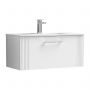 Nuie Deco Wall Hung 1-Drawer Vanity Unit with Basin-4 800mm Wide - Satin White