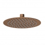 Nuie Round Fixed Shower Head 200mm x 200mm - Brushed Bronze