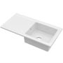 Nuie Inset Fireclay Kitchen Sink 1.0 Bowl 1010mm L x 525mm W - White