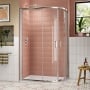 Lucie Chrome Offset Quadrant Shower Enclosure 1200mm x 800mm - 8mm Glass