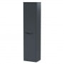 Nuie Lunar Wall Hung 2-Door Tall Unit 356mm Wide - Satin Anthracite