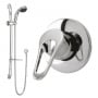 Nuie Ocean Concealed Single Lever Shower Valve with Slider Rail Kit - Chrome