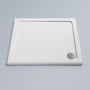 Pearlstone Slip-Resistant White 40mm Square Shower Tray