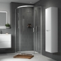 Nuie Rene Chrome Single Entry Quadrant Shower Enclosure 900mm x 900mm - 6mm Glass