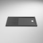 Nuie Pearlstone Grey Slate Effect Rectangular Walk-In Shower Tray 1400mm x 900mm