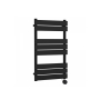 Nuie Flat Panel Electric Towel Rail 840mm H x 500mm W - Matt Black