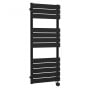 Nuie Flat Panel Electric Towel Rail 1213mm H x 500mm W - Matt Black