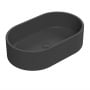 Nuie Vessel Oval Sit-On Countertop Basin 565mm Wide - Matt Black