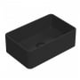 Nuie Vessel Rectangular Sit-On Countertop Basin 365mm Wide - Matt Black