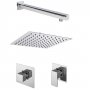 Nuie Windon Thermostatic Concealed Mixer Shower with Fixed Head + Stop Tap