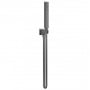 Nuie Windon Square Pencil Shower Handset with Hose and Bracket - Brushed Pewter