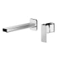 Nuie Windon 2-Hole Wall Mounted Basin Mixer Tap without Plate - Chrome