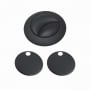 Orbit Seat Hinge Cover and Cistern Push Button - Black