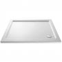 Nuie Pearlstone White Rectangular Shower Tray 1000mm x 700mm