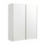 Prestige Arc 2-Door Mirror Bathroom Cabinet 600mm H x 500mm W - Gloss White