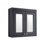 Prestige Buckingham 2-Door Mirror Bathroom Cabinet 600mm H x 600mm W - Black Oak