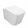 Prestige Genoa Square Rimless Wall Hung Toilet - Premium Soft Close Seat