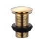 Prestige Nero Round Clicker Basin Waste Unslotted - Brushed Brass