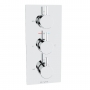 Prestige Plan Thermostatic Concealed Shower Valve Triple Handle - Chrome