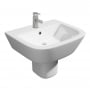 Prestige Project Round Basin with Semi Pedestal 530mm Wide 1 Tap Hole